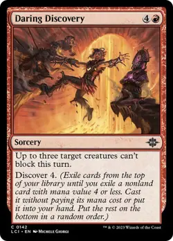 Daring Discovery 142 LCI MTG Red Sorcery Discover Common Foil Giorgi - Image 1