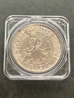 Charizard NO.006 Pokemon Battle Coin Medal 1997 Japanese Pokemon Silver Damage - Image 1