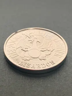 Charizard NO.006 Pokemon Battle Coin Medal 1997 Japanese Pokemon Silver Damage - Image 4