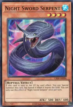 Yugioh Asian-English Night Sword Serpent CR09-AE096 Super Rare - Image 1
