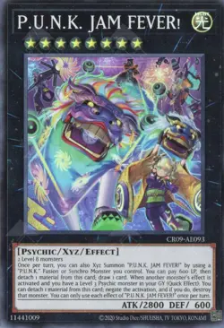 Yugioh Asian-English P.U.N.K. JAM FEVER! CR09-AE093 Ultra Rare - Image 1
