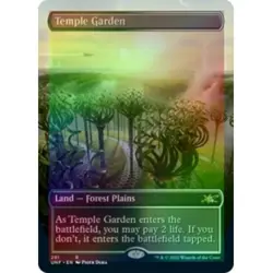FOIL TEMPLE GARDEN (BORDERLESS) Unfinity Magic MTG MINT CARD - Image 1