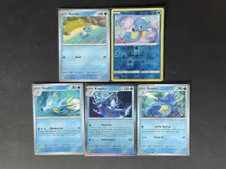 Kingdra HOLO + Seadra (x2) + Horsea (x2/1 RevHOLO) 5-card mixed Pokemon lot PWE - Image 1