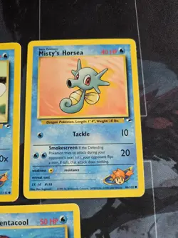 Misty's Gym Heroes 3 Card Lot Poliwag, Horsea, Tentacool Pokemon - Image 3