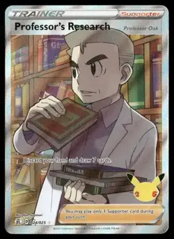 2021 Celebrations Set Pokemon Card 24 Professor's Research NM - Image 1