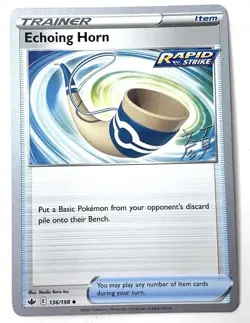 Echoing Horn Pokemon TCG 2023 World Championship 136/198 Pokemon Card Uncommon - Image 2