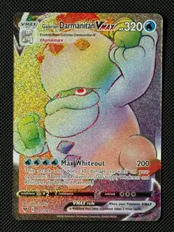 Galarian Darmanitan Vmax 187/185 Secret Rare Pokemon Card Vivid Voltage Holo - Image 1