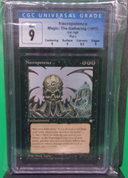 MTG✨NECROPOTENCE✨Ice Age CGC 9 MINT RARE Enchantment 1995 M. Tedin Artwork - Image 1