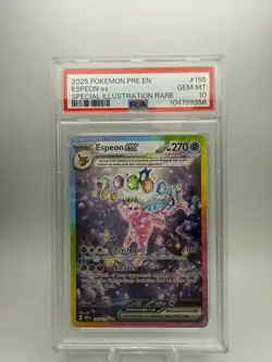 PSA 10 💎 GEM MINT Espeon ex SIR 155/131 Pokemon Prismatic Evolutions - Image 1