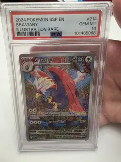 Braviary 214/191 PSA 10 SV Surging Sparks Ilustration RARE Pokemon TCG - Image 1