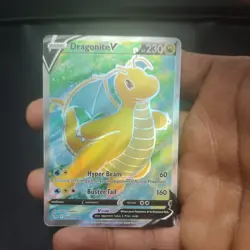 Dragonite V ~ Pokemon Pokemon Go ~ Full Art Holo Ultra Rare 076/078 - Image 1