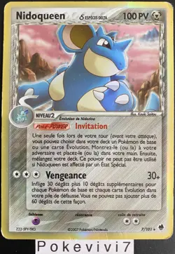 Carte Pokemon NIDOQUEEN 7/101 Holo Bloc EX Ile des Dragons FR - Image 1