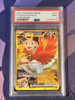 Pokemon 2025 Destined Rivals Ethan's Ho-Oh EX #239/182 - PSA 9 MINT - Image 1