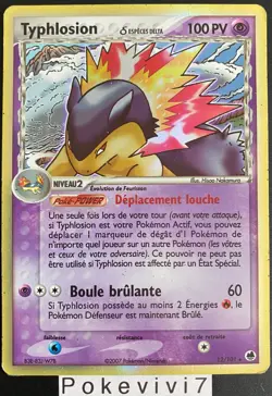 Carte Pokemon TYPHLOSION 12/101 Holo Bloc EX Ile des Dragons FR - Image 1