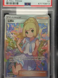 PSA 10 GEM MINT 2018 Pokemon Sun & Moon Ultra Prism Lillie #151 Full Art - Image 2