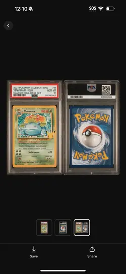 2021 Pokemon SWSH Celebrations Classic Collection Holo Venusaur #15 PSA 10 GEM - Image 5