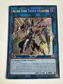 Yu-Gi-Oh Allied Code Talker @Ignister ALIN-EN051 Secret Rare 1st Edition NM - Image 1