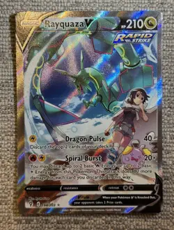 Rayquaza V Evolving Skies 194/203 Holo Ultra Rare Card Alt Art Pokemon Near Mint - Image 2