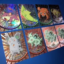 1999 TOPPS | Pokemon (Black Logo) lot of 8 Foil Holo Cards 11 19 29 30 46 75 - Image 1
