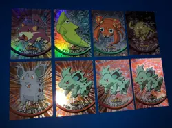 1999 TOPPS | Pokemon (Black Logo) lot of 8 Foil Holo Cards 11 19 29 30 46 75 - Image 2