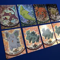 1999 TOPPS | Pokemon (Black Logo) lot of 8 Foil Holo Cards 11 19 29 30 46 75 - Image 3