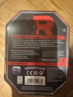 Pokemon Team Rocket Tin Mewtwo ex (1 Foil Promo Card & 4 Booster Packs) - Image 2