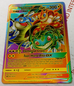 Toon Charizard Blastoise Venusaur GX Tag Trio Pokemon Custom Fan Made Art Card - Image 1