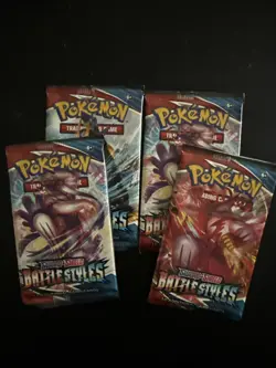 2021 Pokemon S&S Battlestyles - 4 Factory Sealed Packs (10 TCG cards per pack) - Image 1