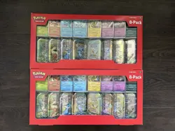 Pokemon Prismatic Evolutions 8 Mini-Tins with Promo Cards Costco 2-pack IN HAND - Image 1