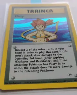 Misty 18/132 Holo Gym Heroes Trainer Card NEAR MINT - Image 3