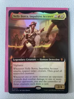 FOIL Nelly Borca, Impulsive Accuser (Extended Art) Commander: Murders at Karlov - Image 1