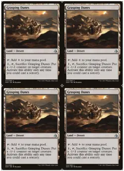 MTG Grasping Dunes x4 Amonkhet Uncommon NM/LP Playset - Image 1