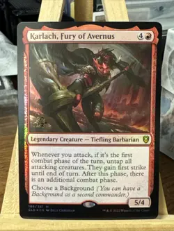 Karlach, Fury of Avernus Prerelease foil X1 (NM) Commander Legends Baldur’s Gate - Image 1