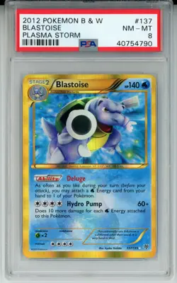 2012 POKEMON PLASMA STORM BLASTOISE #137 SECRET RARE PSA 8 NEAR MINT #40754790 - Image 1