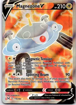 Pokemon TCG Magnezone V 175/196 Lost Origin Full Art Holo Rare Near Mint - Image 1