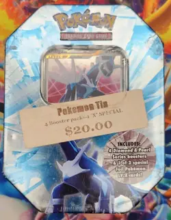 2008 POKEMON TCG DIAMOND PEARL DIALGA LV X TIN FACTORY SEALED RARE - Image 1