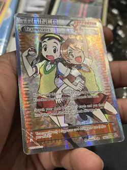 Teammates Full Art 160/160 XY Primal Clash HP Pokemon TCG Holo rare 2015 played - Image 2