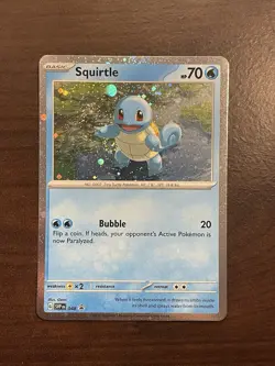 Squirtle 048 Swirl 🌀 Cosmos Holo Foil Black Star Promo Pokemon NM - Image 1