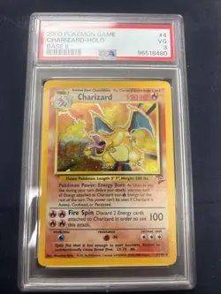 2000 Pokemon Game Base II Charizard-Holo #4 PSA 3 VG HG75 - Image 1