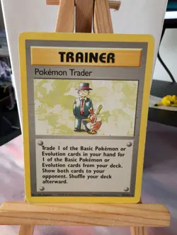Pokemon TCG Pokemon Trader 77/102 Base Set Heavy Played - Image 1