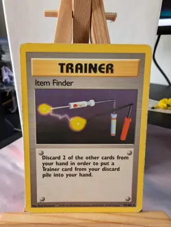 Pokemon TCG Item Finder 74/102 Base Set Heavy Played - Image 1