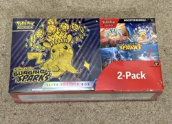 Pokemon Surging Sparks ETB & Booster Bundle 2-Pack Factory Sealed - Image 1