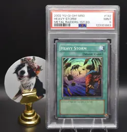 Heavy Storm Yu-Gi-Oh! Metal Raiders PSA 9 1st Edition MRD-142 Wavy - Image 2