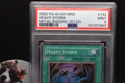 Heavy Storm Yu-Gi-Oh! Metal Raiders PSA 9 1st Edition MRD-142 Wavy - Image 4
