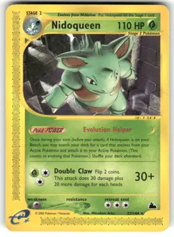 Nidoqueen Non-Holo Rare 22/144 - 2003 Skyridge E-Series Rare Pokemon Card LP - Image 1
