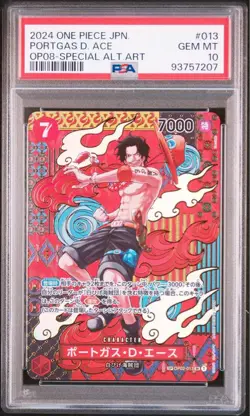 One Piece Trading Card PSA 10 Ace SP Two Legends 02-013 Rare Collectible - Image 2