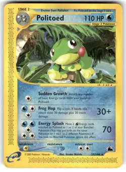 Politoed Non-Holo Rare 25/144 - 2003 Skyridge E-Series Rare Pokemon Card NM - Image 1