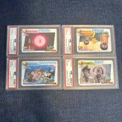 PSA 9 8 7 Pokemon Carddass Anime Collection “Mewtwo Strikes Back” 4-card set - Image 1