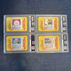 PSA 9 8 7 Pokemon Carddass Anime Collection “Mewtwo Strikes Back” 4-card set - Image 2