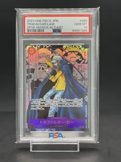 One Piece Trafalgar Law SR Super Parallel ComiPara PSA10 Trading Card - Image 1